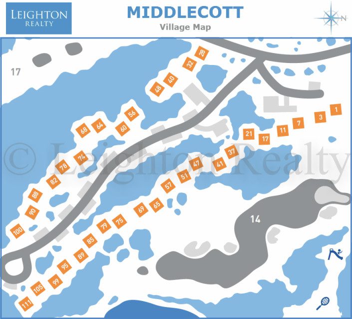 Middlecott Village Map - Ocean Edge